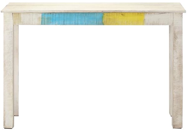 Konzolový stolík SHUMEE biely 115 × 35 × 77 cm hrubé mangovníkové drevo ...