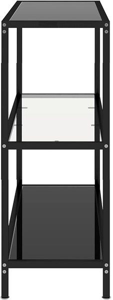 Konzolový stolík SHUMEE priehľadný a čierny 100 × 36 × 90 cm tvrdené sklo ...