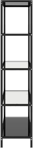 Konzolový stolík SHUMEE čierny a priehľadný 100 × 36 × 168 cm tvrdené sklo ...