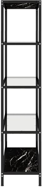 Konzolový stolík SHUMEE čierny mramor a priehľadný 100 × 36 × 168 cm sklo ...