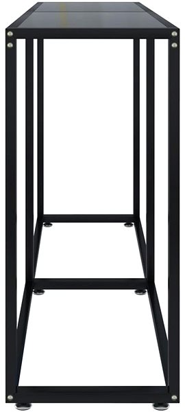 Konzolový stolík SHUMEE čierny 140 × 35 × 75,5 cm tvrdené sklo ...