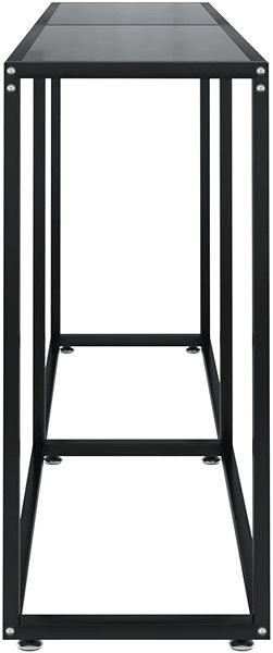 Konzolový stolík SHUMEE čierny 160 × 35 × 75,5 cm tvrdené sklo ...