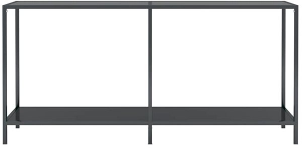 Konzolový stolík SHUMEE 2 čierny 160 × 35 × 75,5 cm tvrdené sklo ...