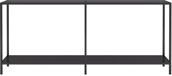 Konzolový stolík SHUMEE 2 čierny 180 × 35 × 75,5 cm tvrdené sklo ...