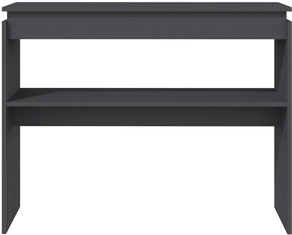 Konzolový stolík SHUMEE sivý 102 × 30 × 80 cm drevotrieska ...