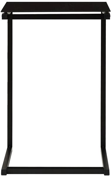 Odkladací stolík SHUMEE čierny 40 × 40 × 60 cm tvrdené sklo ...