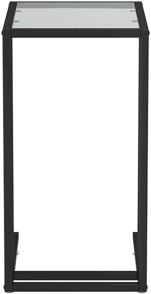 Odkládací stolek SHUMEE 2 na notebook černý 50 × 35 × 65 cm tvrzené sklo ...