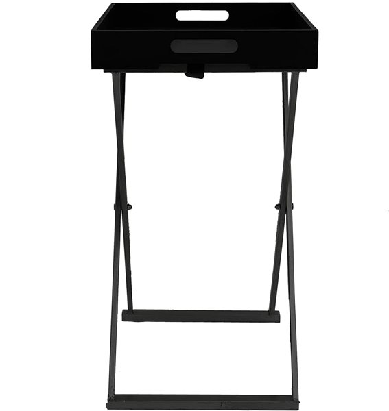 Odkladací stolík SHUMEE skladací čierny 48 × 34 × 61 cm MDF ...