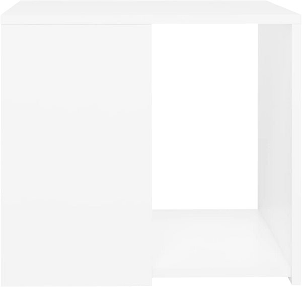 Odkladací stolík SHUMEE biely 50 × 50 × 45 cm, drevotrieska ...