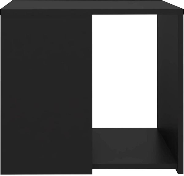 Odkladací stolík SHUMEE čierny 50 × 50 × 45 cm, drevotrieska ...