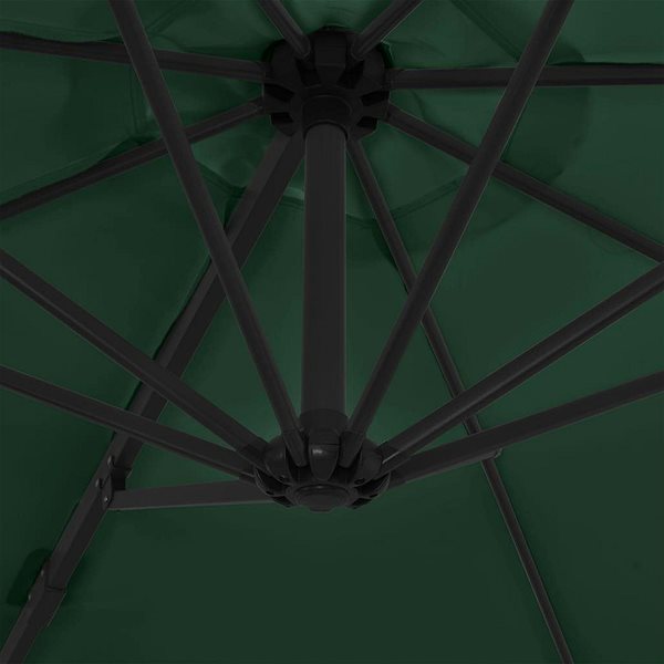 Slnečník Konzolový slnečník s oceľovou tyčou 300 cm zelený Vlastnosti/technológia