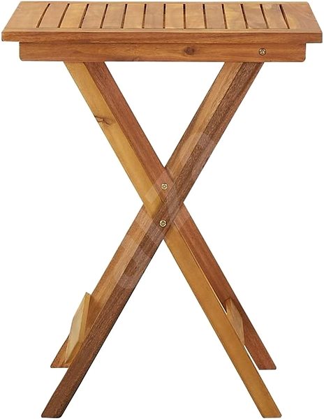 Zahradní stůl SHUMEE Skládací zahradní stolek 60×60×75 cm masivní akáciové dřevo Screen
