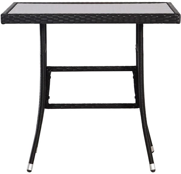 Záhradný stôl Záhradný stôl čierny 80 × 80 × 74 cm polyratan Screen