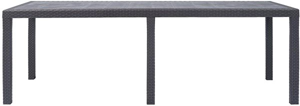 Záhradný stôl Záhradný stôl hnedý 220 × 90 × 72 cm plastový ratanový vzhľad Screen