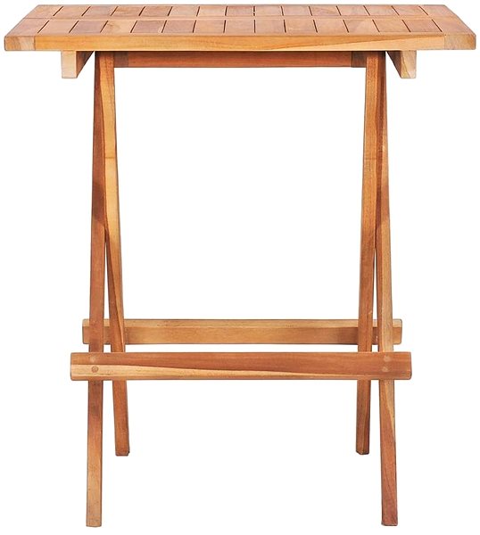 Záhradný stôl Skladacie bistro stolík 60 × 60 × 65 cm masívne tíkové drevo Screen