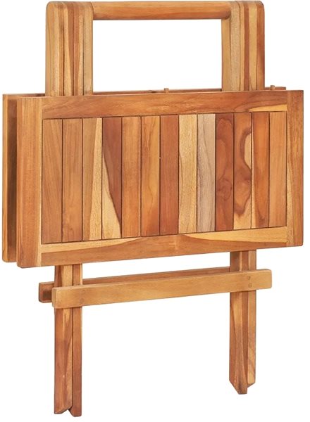 Záhradný stôl Skladacie bistro stolík 60 × 60 × 65 cm masívne tíkové drevo Vlastnosti/technológia
