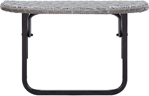 Záhradný stôl Stolík na balkón sivý 60 × 60 × 50 cm polyratan Screen