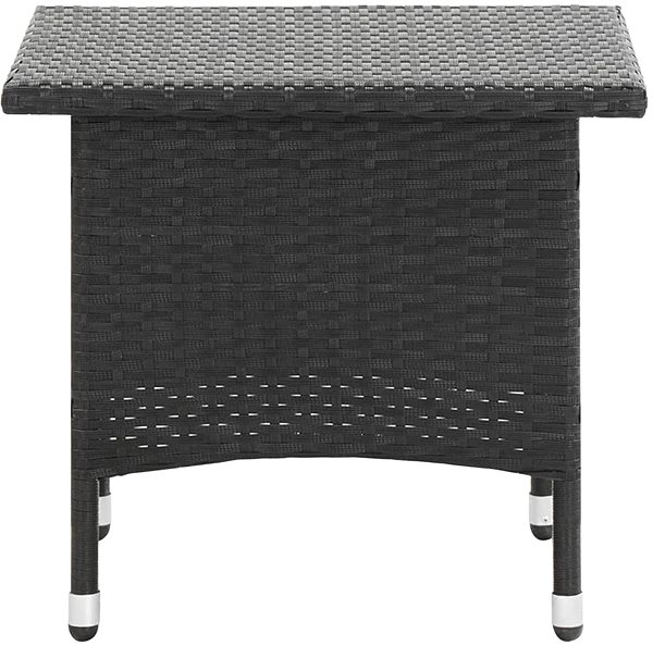 Záhradný stôl Čajový stolík čierny 50 × 50 × 47 cm polyratan ...