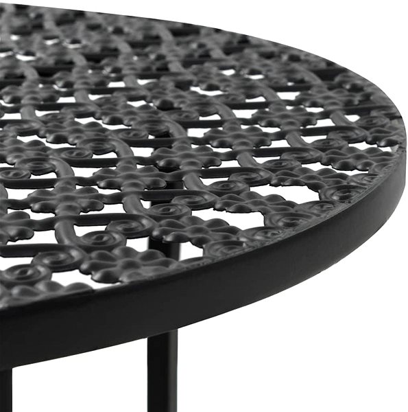 Záhradný stôl Bistro stôl čierny 40 × 70 cm kov Vlastnosti/technológia
