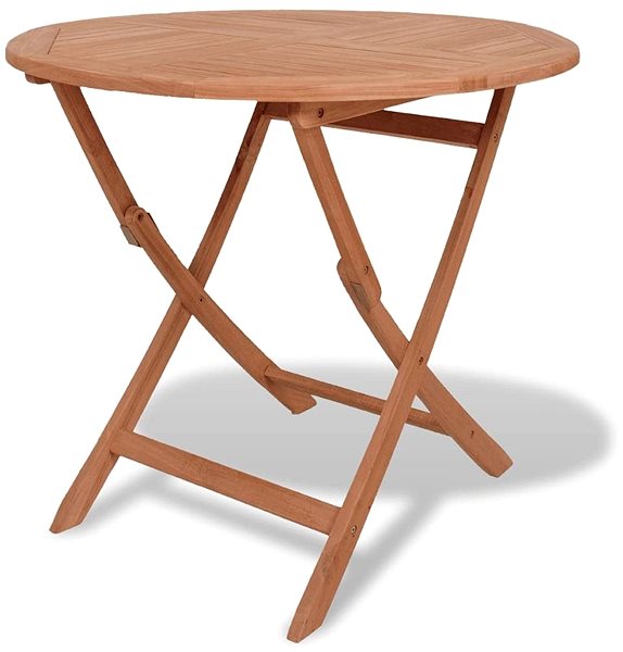 Záhradný stôl Skladací záhradný stôl 85 × 76 cm masívne teakové drevo Bočný pohľad