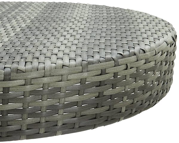 Zahradní stůl  Zahradní stůl šedý 75,5 x 106 cm polyratan Vlastnosti/technologie