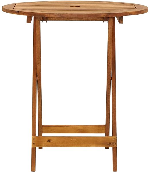 Záhradný stôl Skladací záhradný stolík 70 cm masívne akáciové drevo Screen