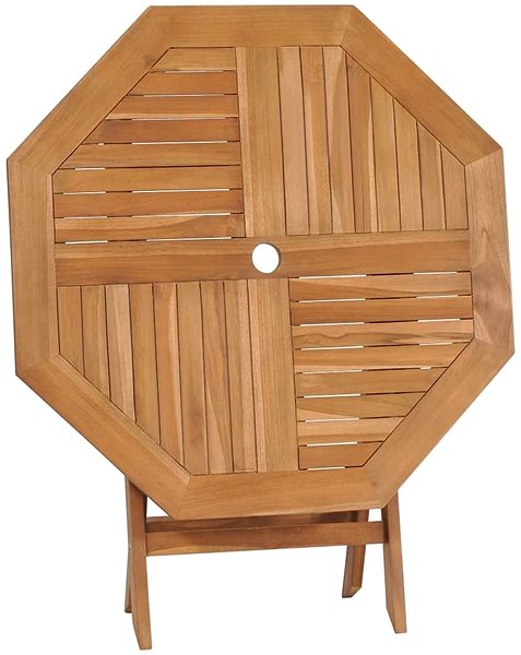 Záhradný stôl Skladací záhradný stôl 85 × 85 × 76 cm masívne teakové drevo Vlastnosti/technológia