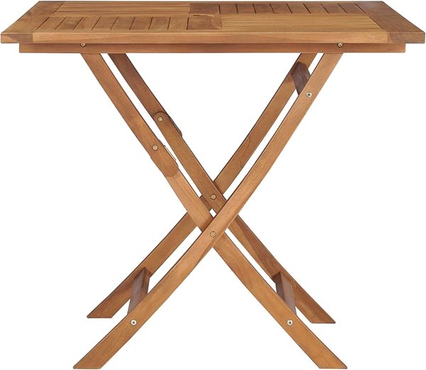 Záhradný stôl Skladací záhradný stôl 85 × 85 × 76 cm masívne teakové drevo Screen