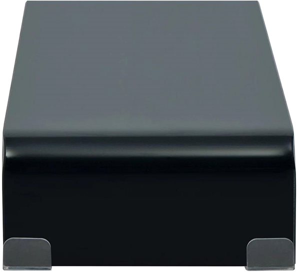 TV stolík TV stolík/podstavec na monitor sklo čierny 60 × 25 × 11 cm ...
