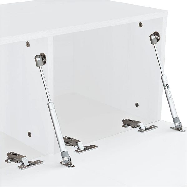 TV stolík TV stolík drevotrieska, 120 × 40 × 34 cm, vysoký lesk, biely ...