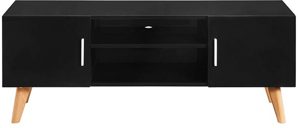 TV stolík TV stolček čierny 120 × 40 × 46 cm MDF ...