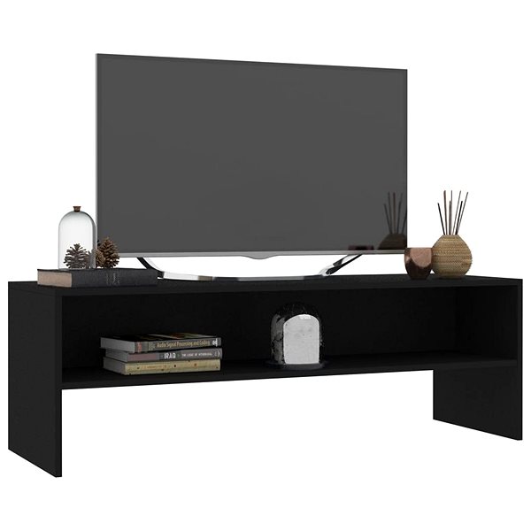 TV stolík TV stolík čierny 120 × 40 × 40 cm drevotrieska ...
