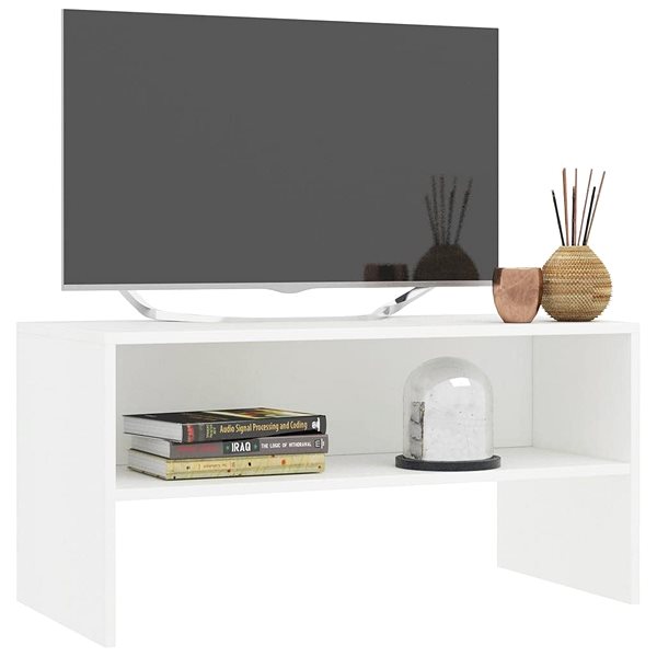 TV stolík TV stolík biely 80 × 40 × 40 cm drevotrieska ...