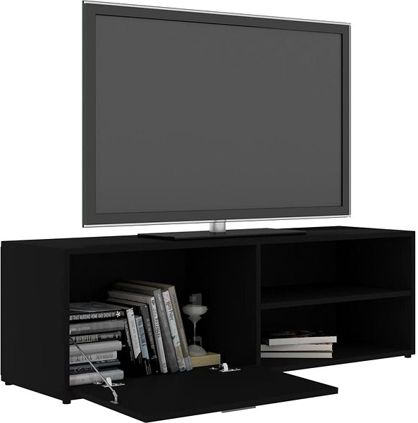 TV stolík TV stolík čierny 120 × 34 × 37 cm drevotrieska ...