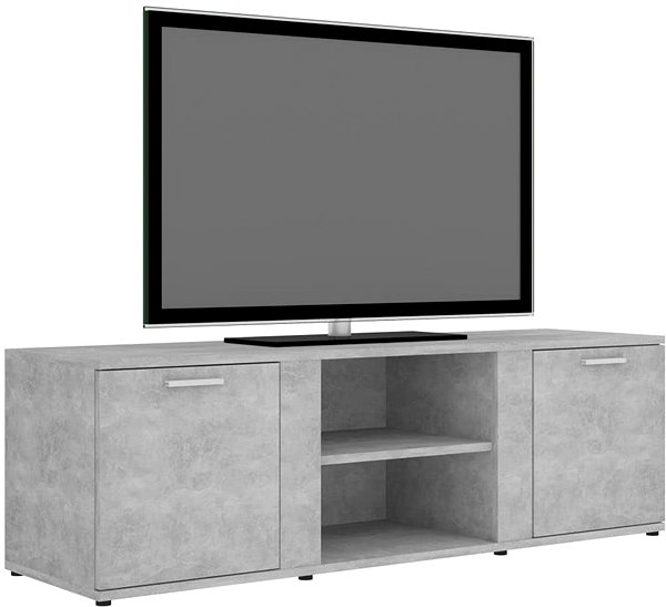 TV stolík TV stolík betónovo sivý 120 × 34 × 37 cm drevotrieska ...