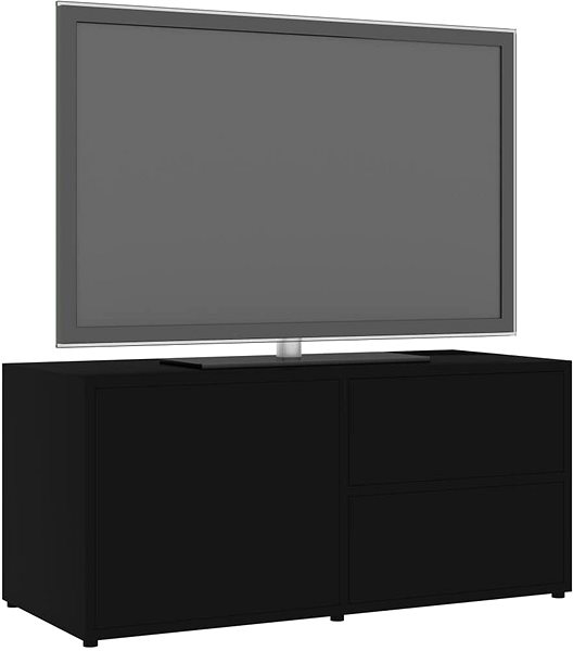 TV stolík TV stolík čierny, 80 x 34 x 36 cm, drevotrieska ...