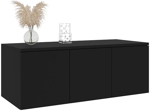 TV stolík TV stolík čierny 80 × 34 × 30 cm drevotrieska ...