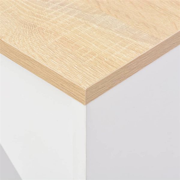 Barový stôl Barový stôl s pohyblivým regálom biely 138 × 40 × 120 cm 280225 ...
