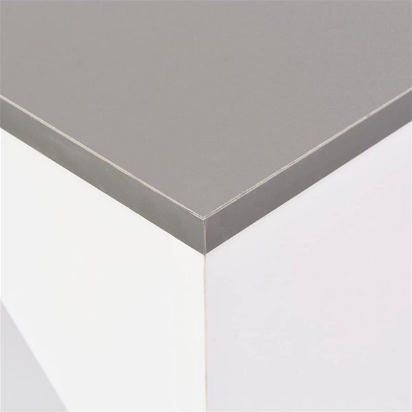 Barový stôl Barový stôl s pohyblivým regálom biely 138 × 40 × 120 cm 280226 ...
