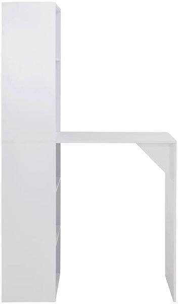 Barový stôl Barový stôl so skriňou biely 115 × 59 × 200 cm 280227 ...