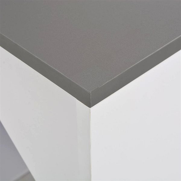 Barový stôl Barový stôl so skriňou biely 115 × 59 × 200 cm 280231 ...
