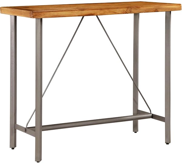 Barový stôl Barový stôl z masívneho recyklovaného teaku 120 × 58 × 106 cm ...