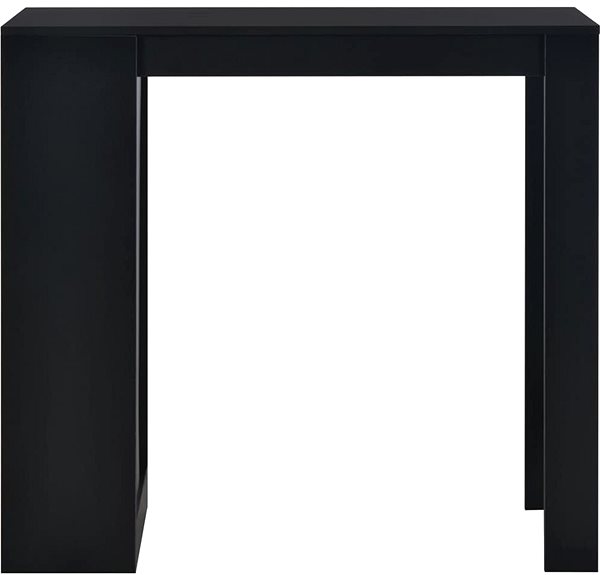 Barový stôl Barový stôl s regálom čierny 110 × 50 × 103 cm ...