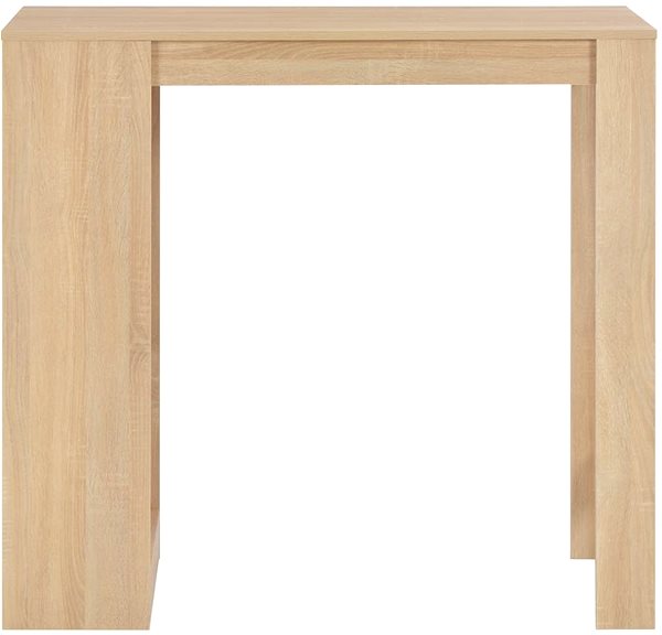 Barový stôl Barový stôl s regálom dubový 110 × 50 × 103 cm ...