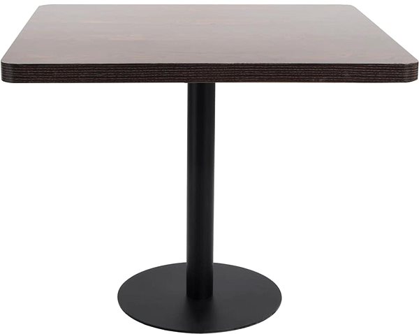 Barový stôl Bistro stolček tmavo hnedý 80 × 80 cm MDF ...