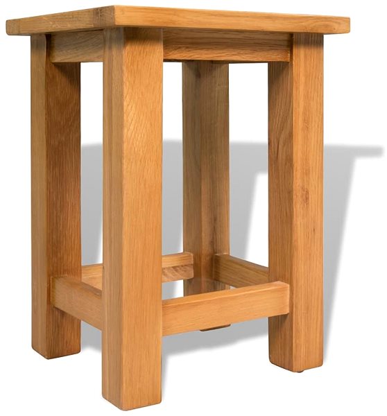 Odkladací stolík Prídavné stolíky 2 ks 27 x 24 x 37 cm masívne dubové drevo 3053417 ...
