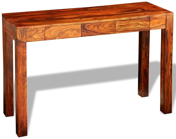 Konzolový stolík Konzolový stolík s 3 zásuvkami 80 cm masívne sheeshamové drevo ...