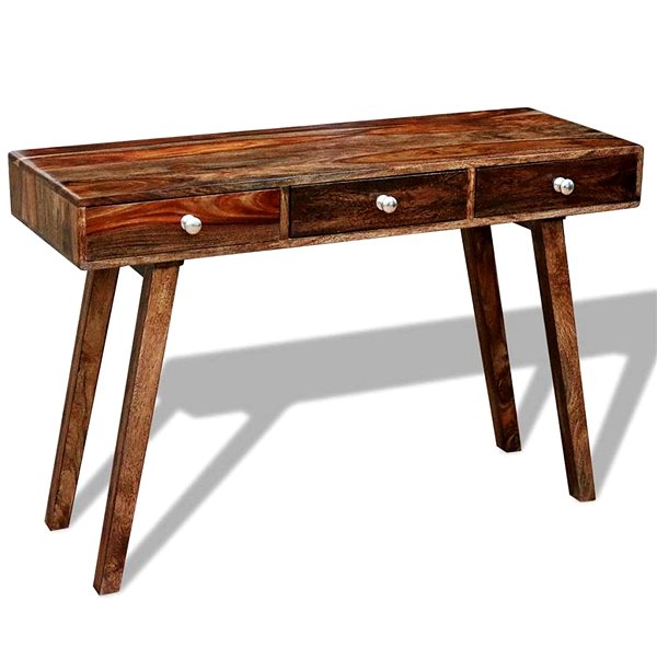 Konzolový stolík Konzolový stolík s 3 zásuvkami 80 cm masívne palisandrové drevo ...