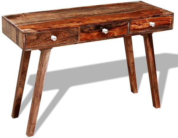 Konzolový stolík Konzolový stolík s 3 zásuvkami 80 cm masívne palisandrové drevo ...