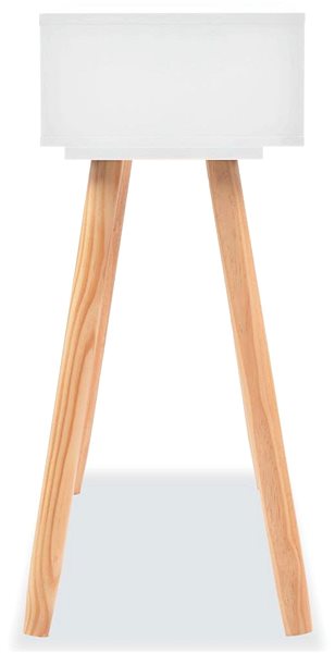 Odkládací stolek Odkládací stolek, masivní borovice, 80x30x72 cm, bílý ...